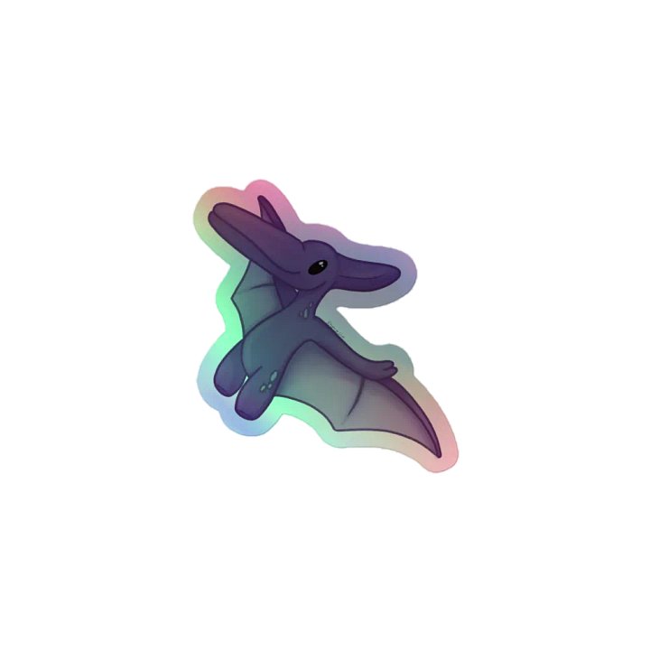 Pterodactyl Plushie Holographic Sticker product image (1)