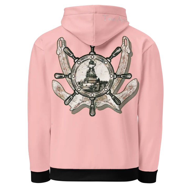 2 Anchor - Ship wheel & Tug CE (Pink) – Performance Marine Wear | Twin Anchor Apparel North Current Line product image (1)