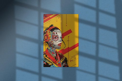 Geleceğin ruhuyla tanışın: Cyberpunk Portre Baskı – Fütüristik Kadın Sanatı! 🌌 Dijital indirilebilir, duvarınıza teknoloji ve...