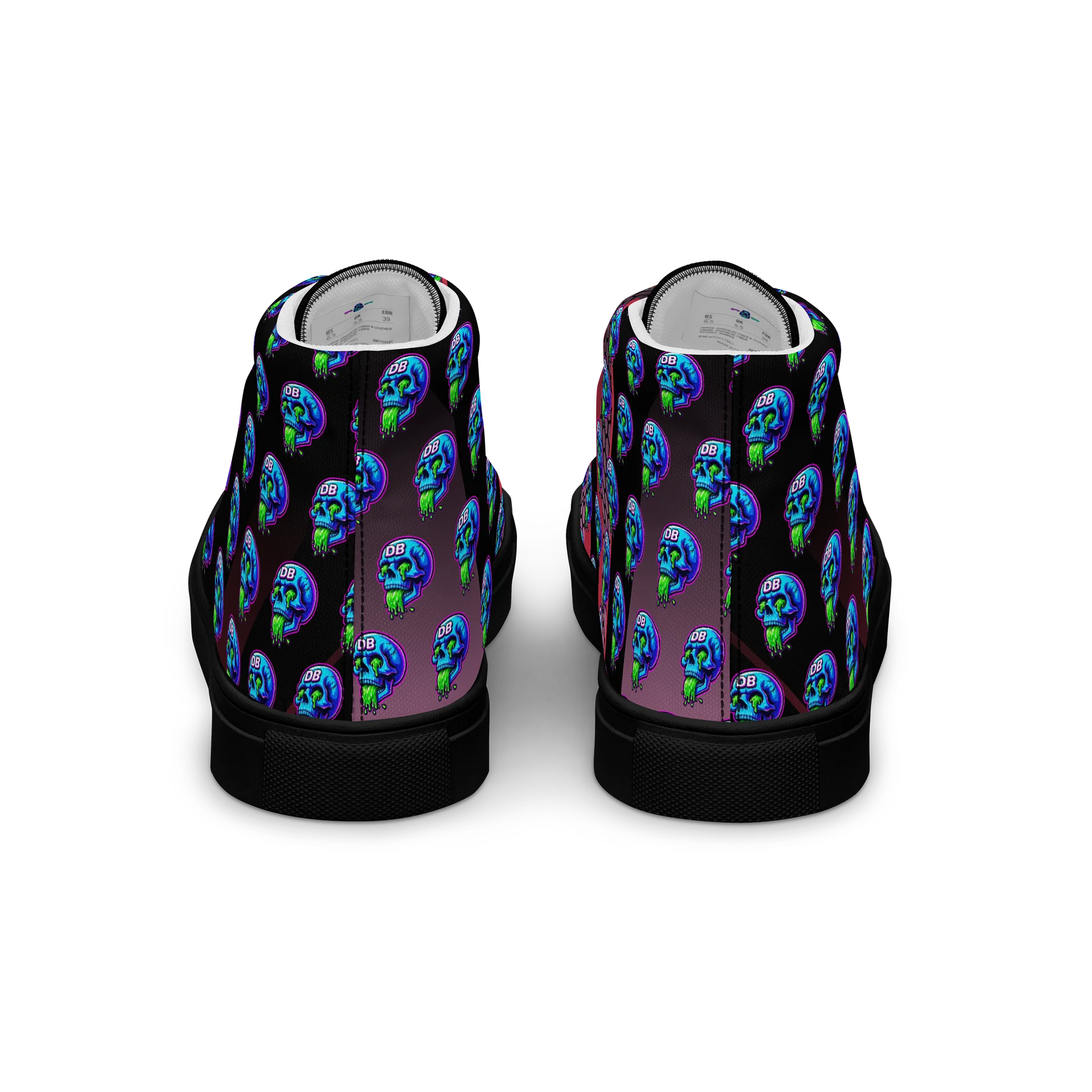 Women's "Sick Skull Honeycomb" Premium High-Top Sneakers product image (4)
