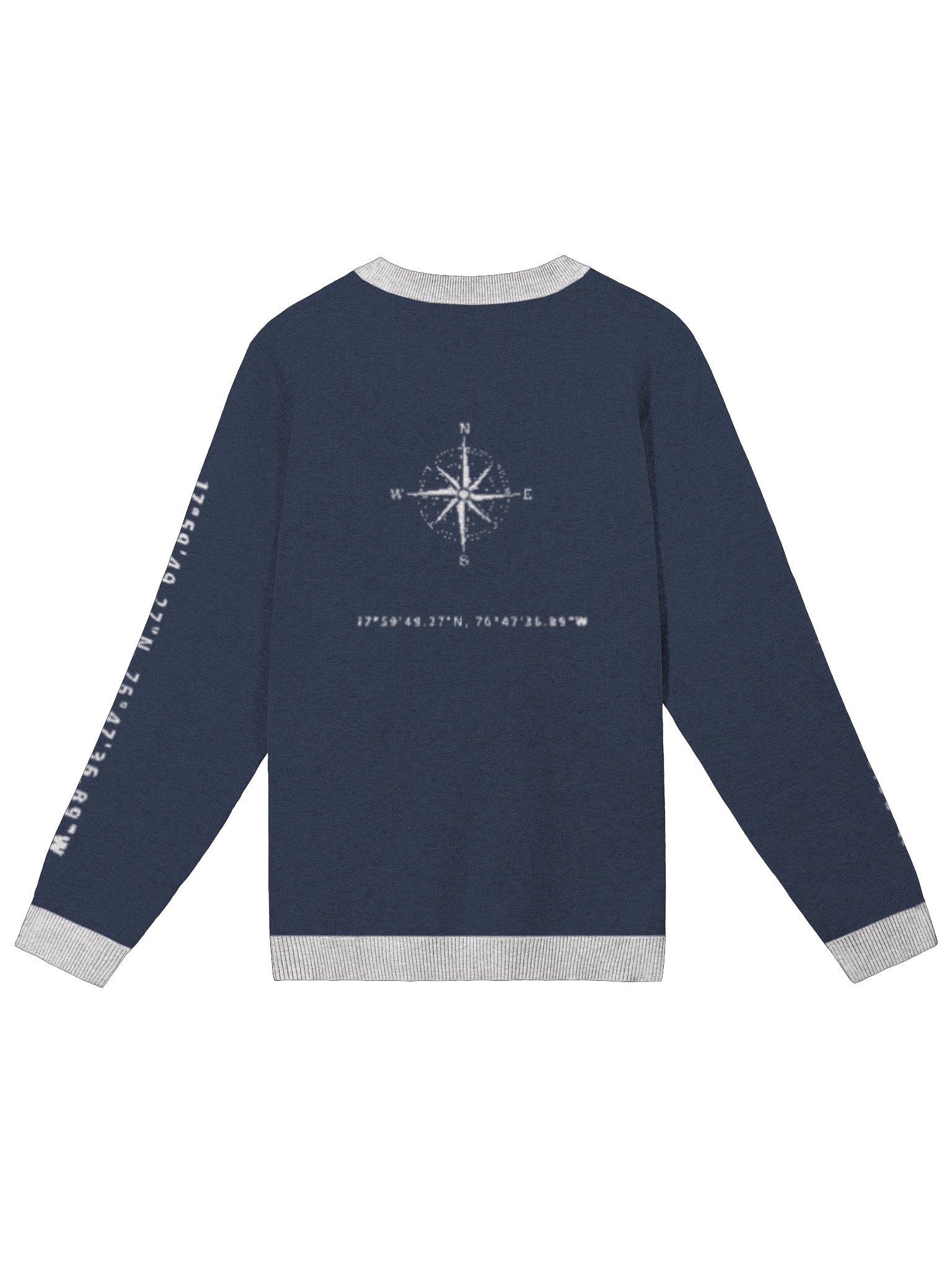 Compass - Jamaica - Latitude and Longitude - Vintage | Knitted Sweater product image (2)