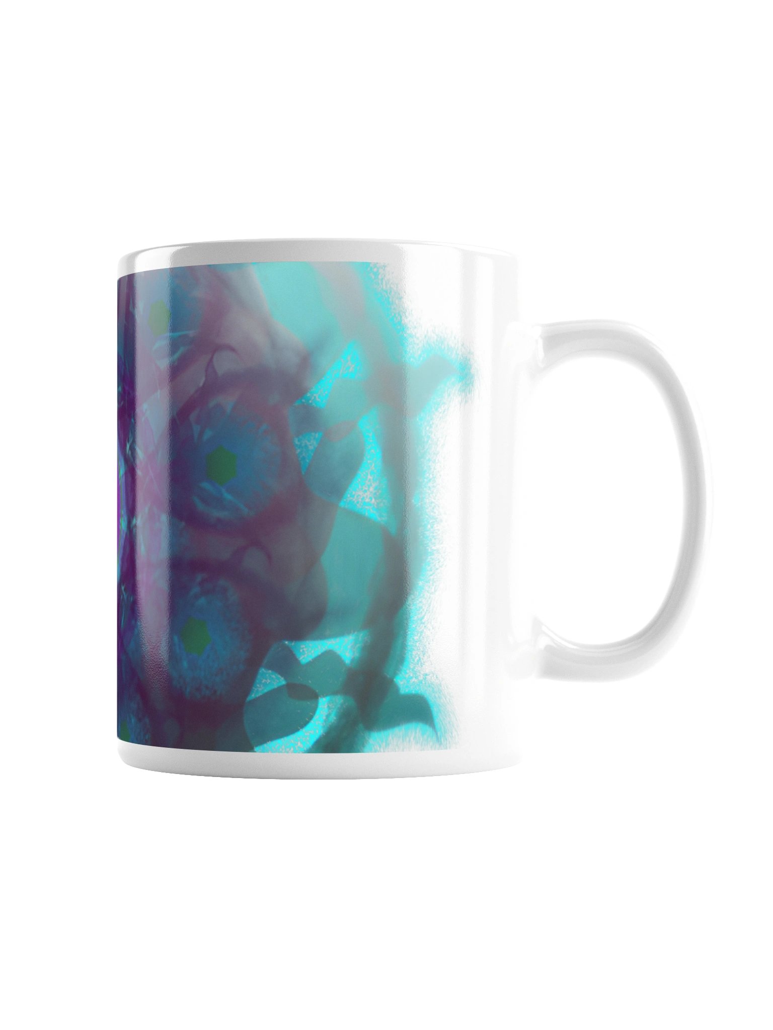 Neon Bloom White Glossy Mug product image (3)