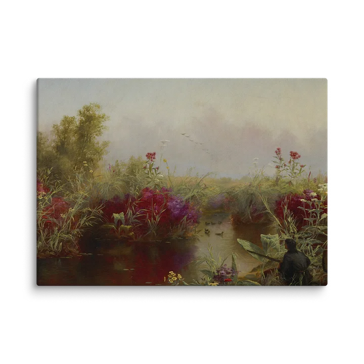 Antique Duck Hunting Landscape Canvas Print product image (2)