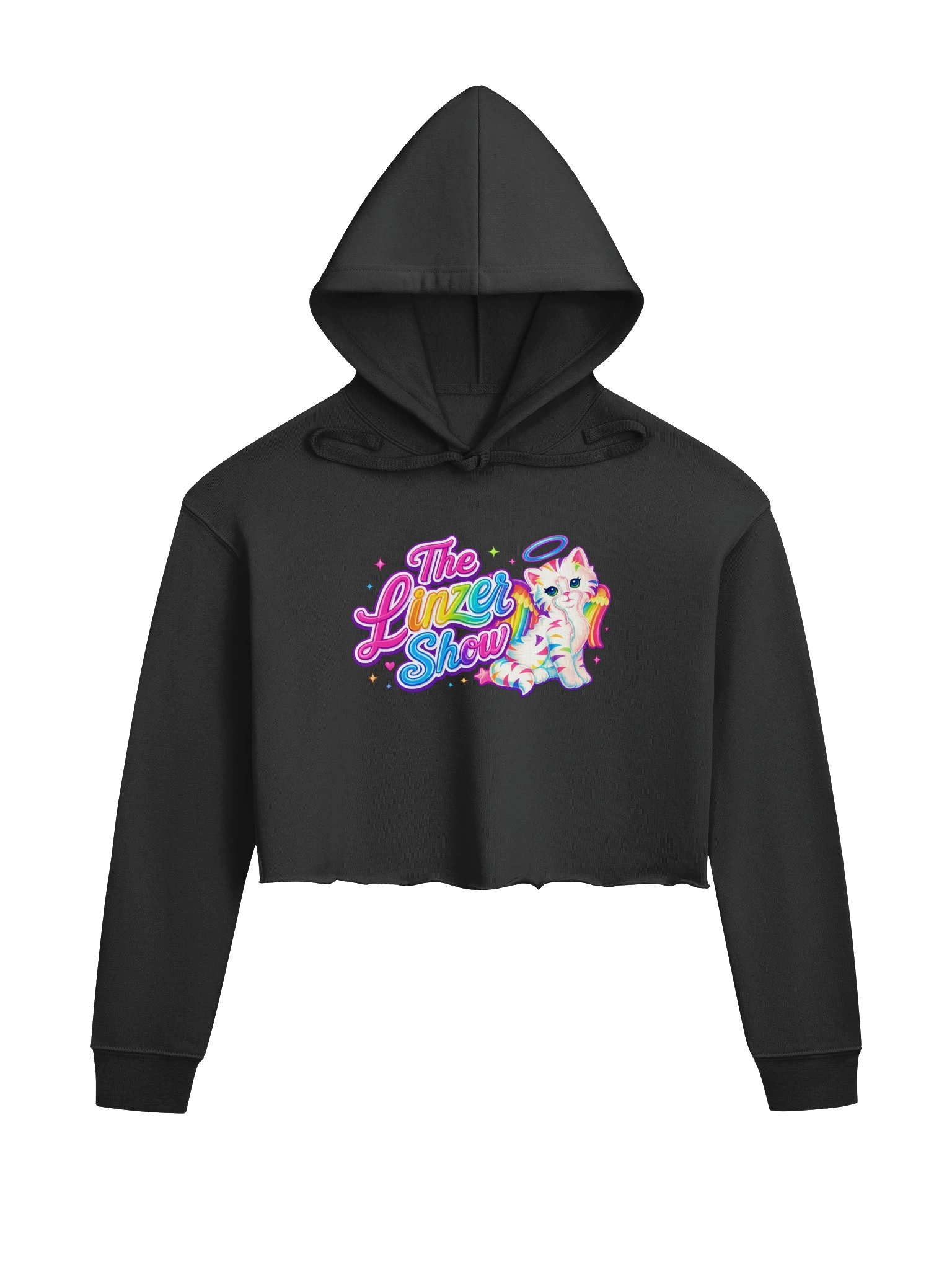 The Linzer Show Rainbow Cat Crop Hoodie product image (1)