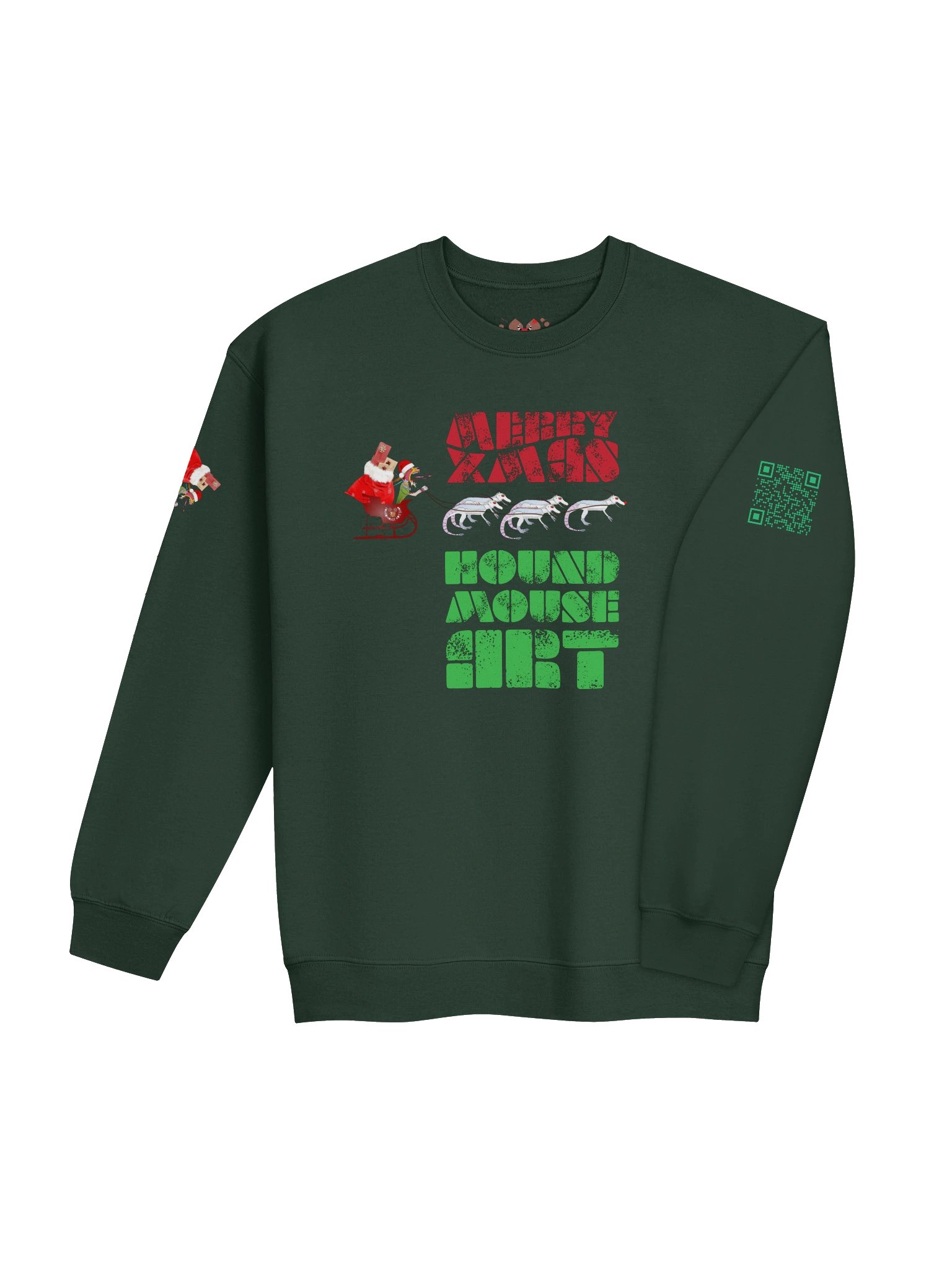 Merry Xmas Houndmouse Art Sweatshirt product image (30)