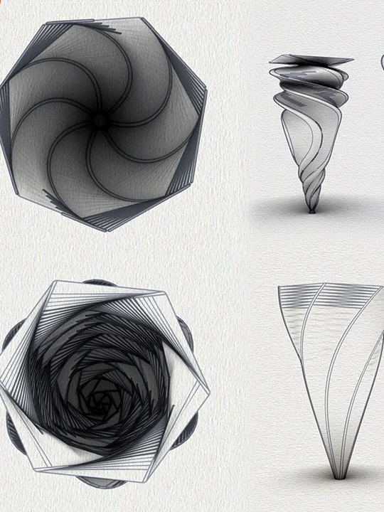 Polygonal Tower Parametric Facade Design Grasshopper Rhino Files Download product image (2)