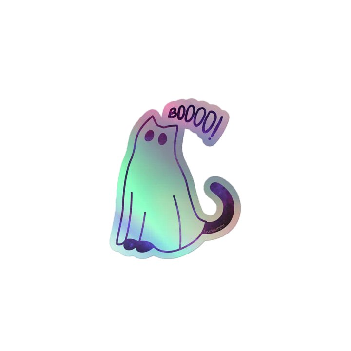Galactic Cat Ghost Kiss-Cut Sticker Sheet product image (1)