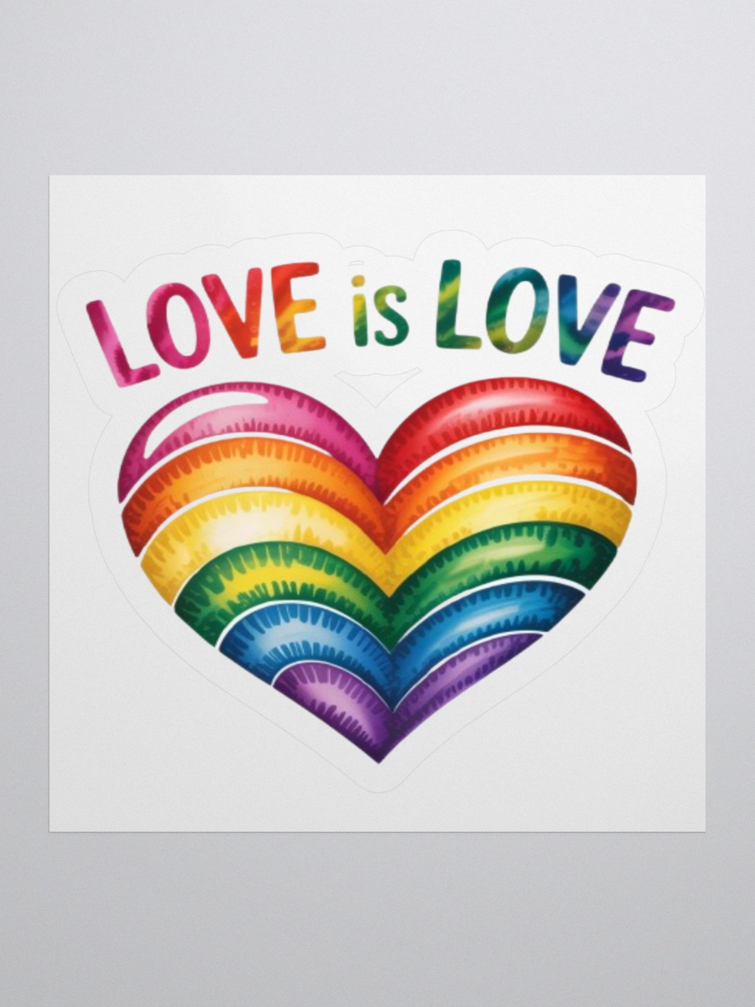 Exclusive "Love is Love" Rainbow Pride Sticker by TDS Music - Celebrate Love and Inclusivity product image (1)