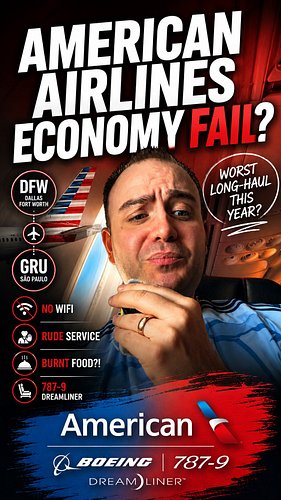 I had high expectations for this @americanair long-haul flight… but what followed was one of the most disappointing experienc...