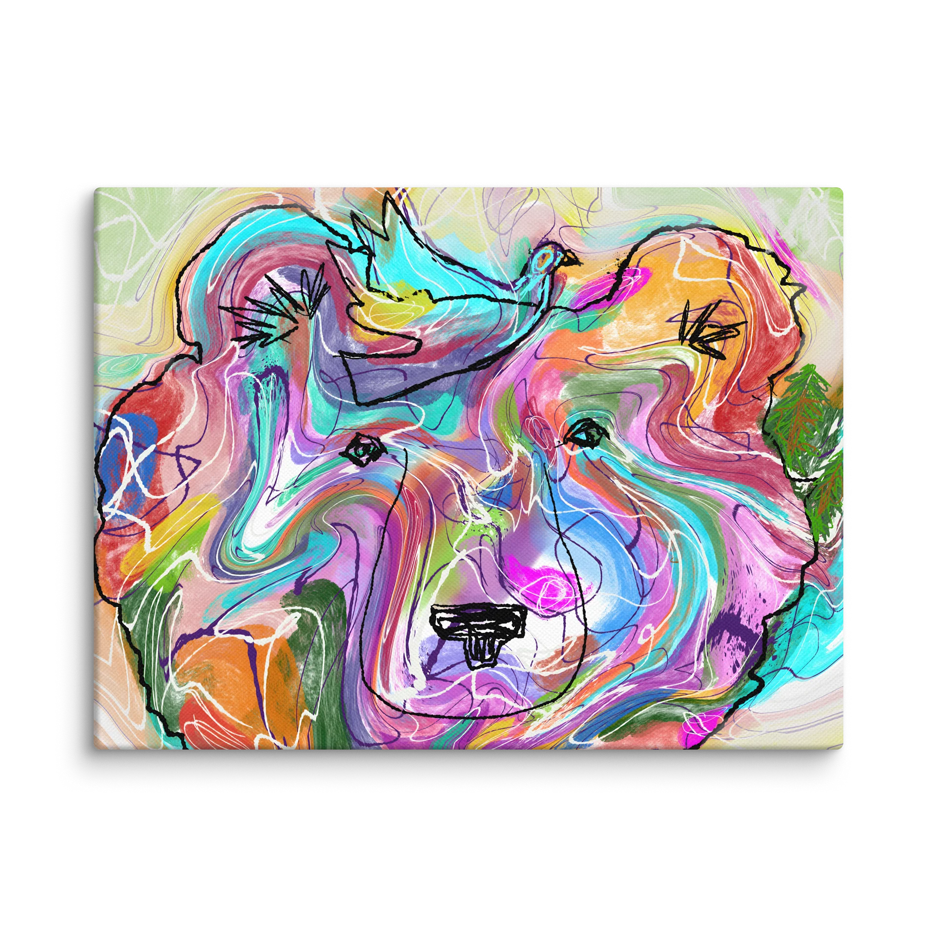 Bear & Bird Canvas product image (1)