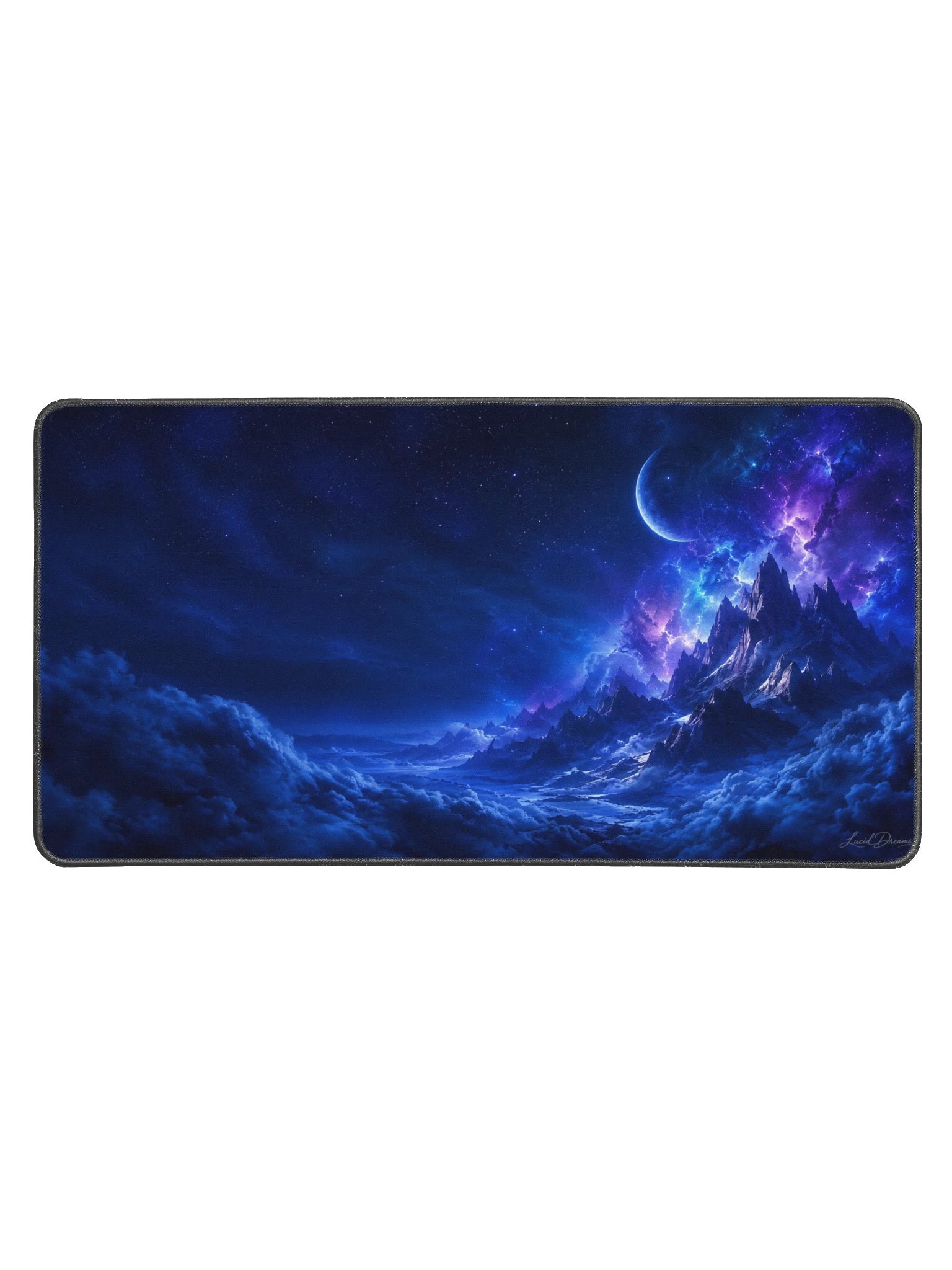 Crescent over the Blue Mountains Desk Mat product image (1)