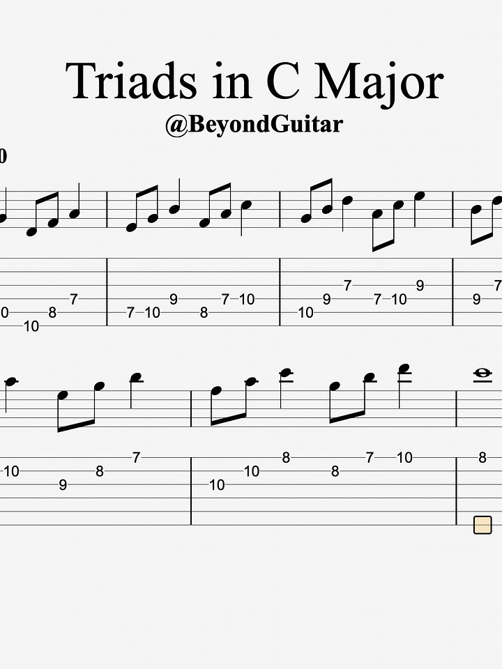 C Major: Scale, Triads, & Chord Scale product image (1)