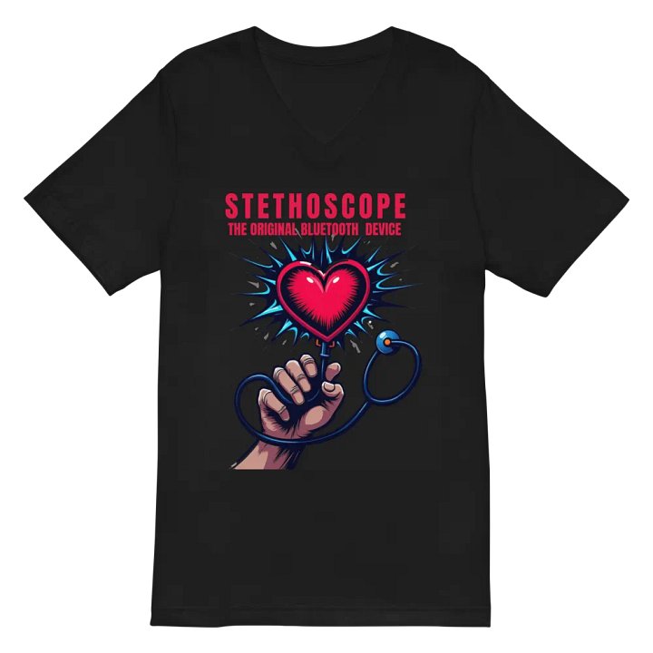 Heartbeat Stethoscope V-Neck Tee product image (3)