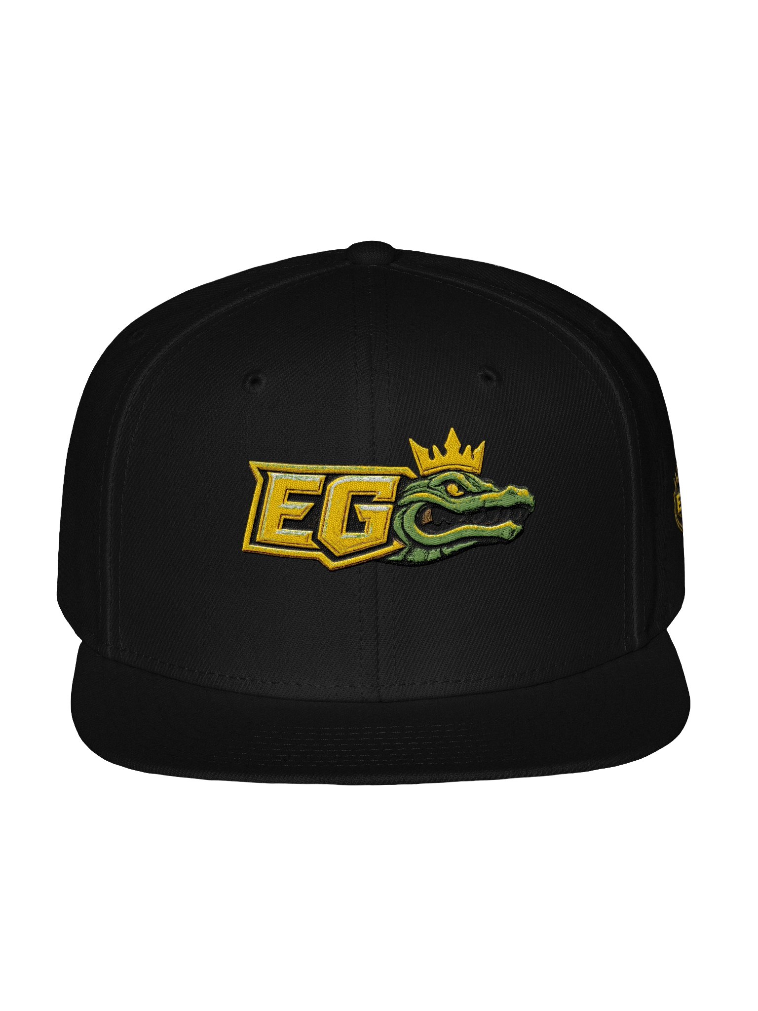 EGTV Crown Snapback Hat – Black / Aqua / Gray | EPICGatorsTV Signature Wool Blend Cap product image (1)