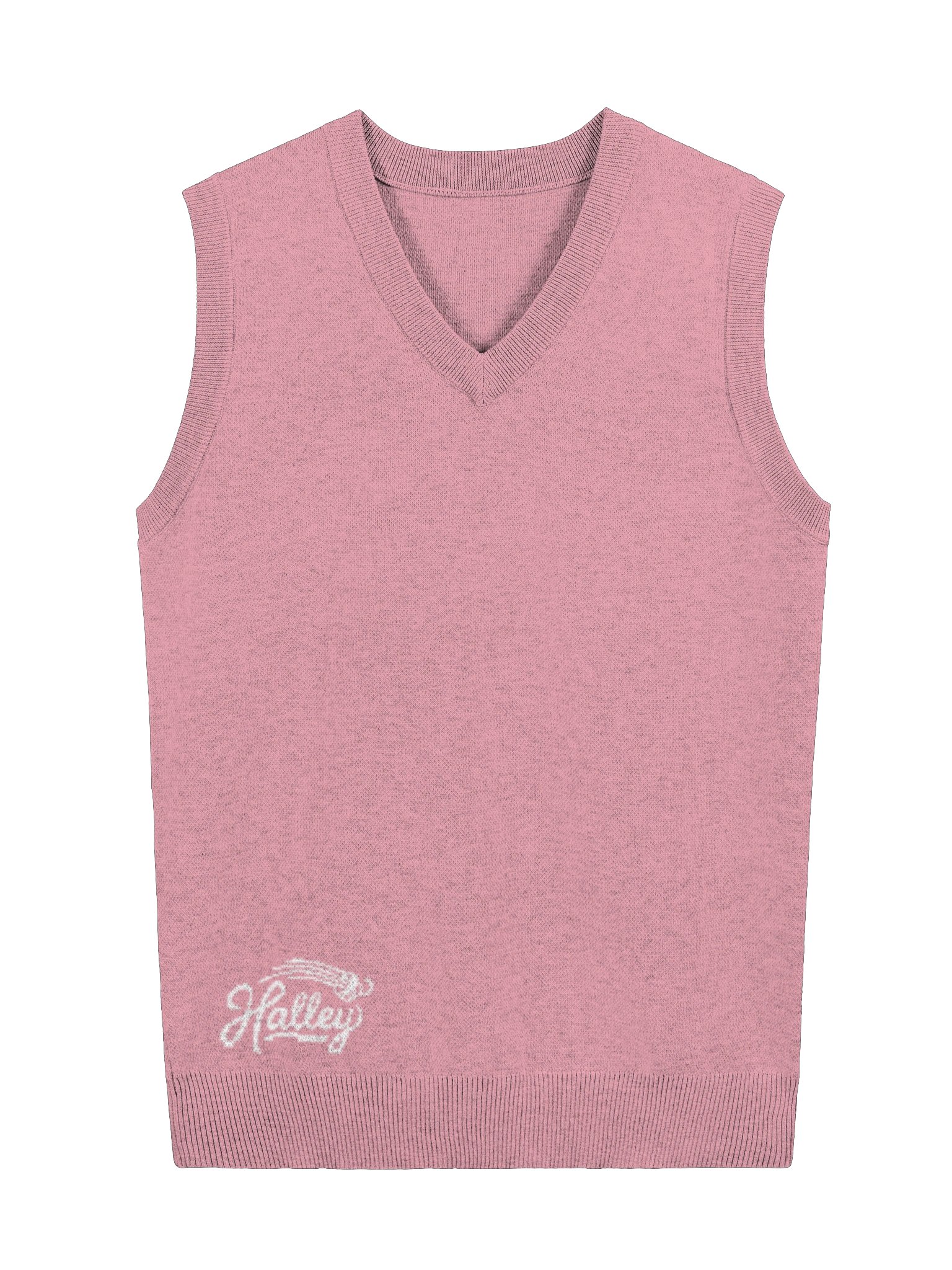Pink Knitted V-Neck Vest product image (2)
