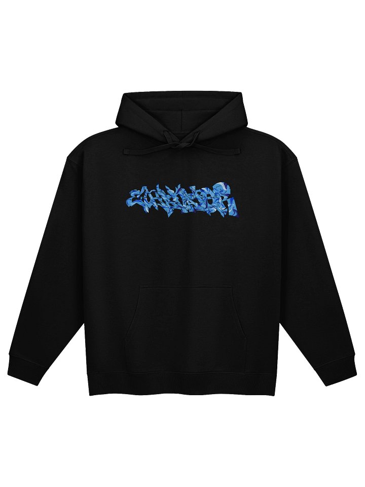 Unisex Organic Relaxed Blue Graffiti Hoodie product image (1)