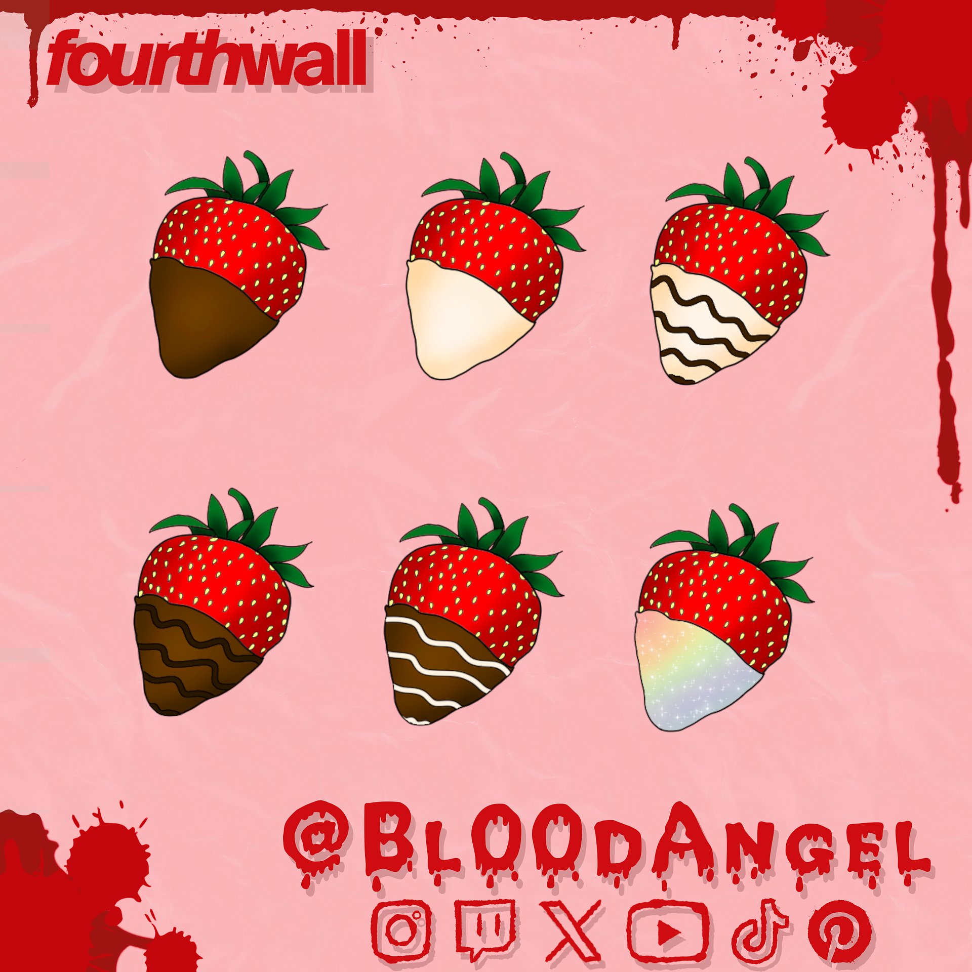Strawberry Sub/Bit Badges product image (1)
