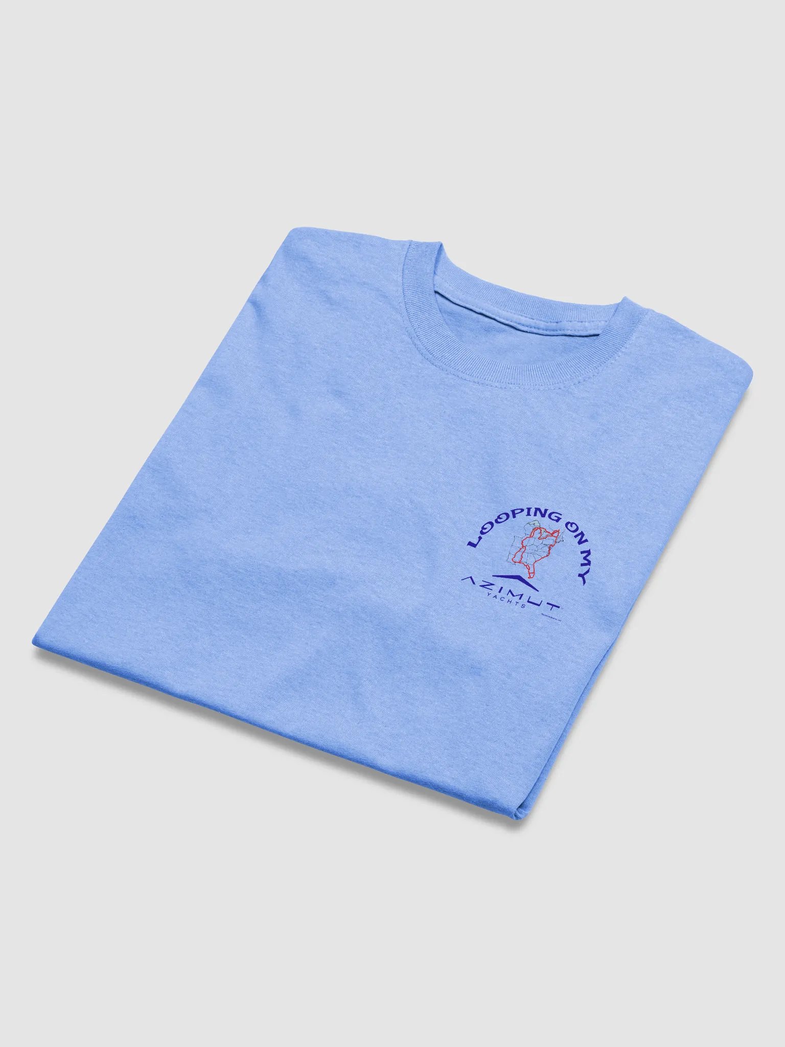 Looping On My Azimut - T-Shirt - Light Shirt w/Blue Logo product image (3)