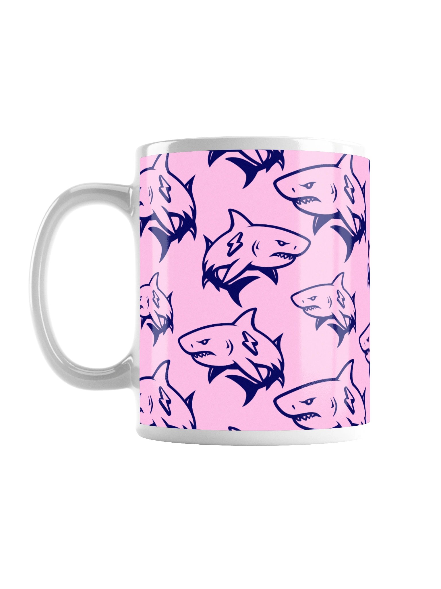 Giant Shark Pattern Mug Pink product image (1)