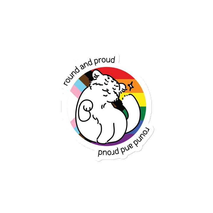 Round and Proud Manul Pride Flag Version - Magnet product image (2)
