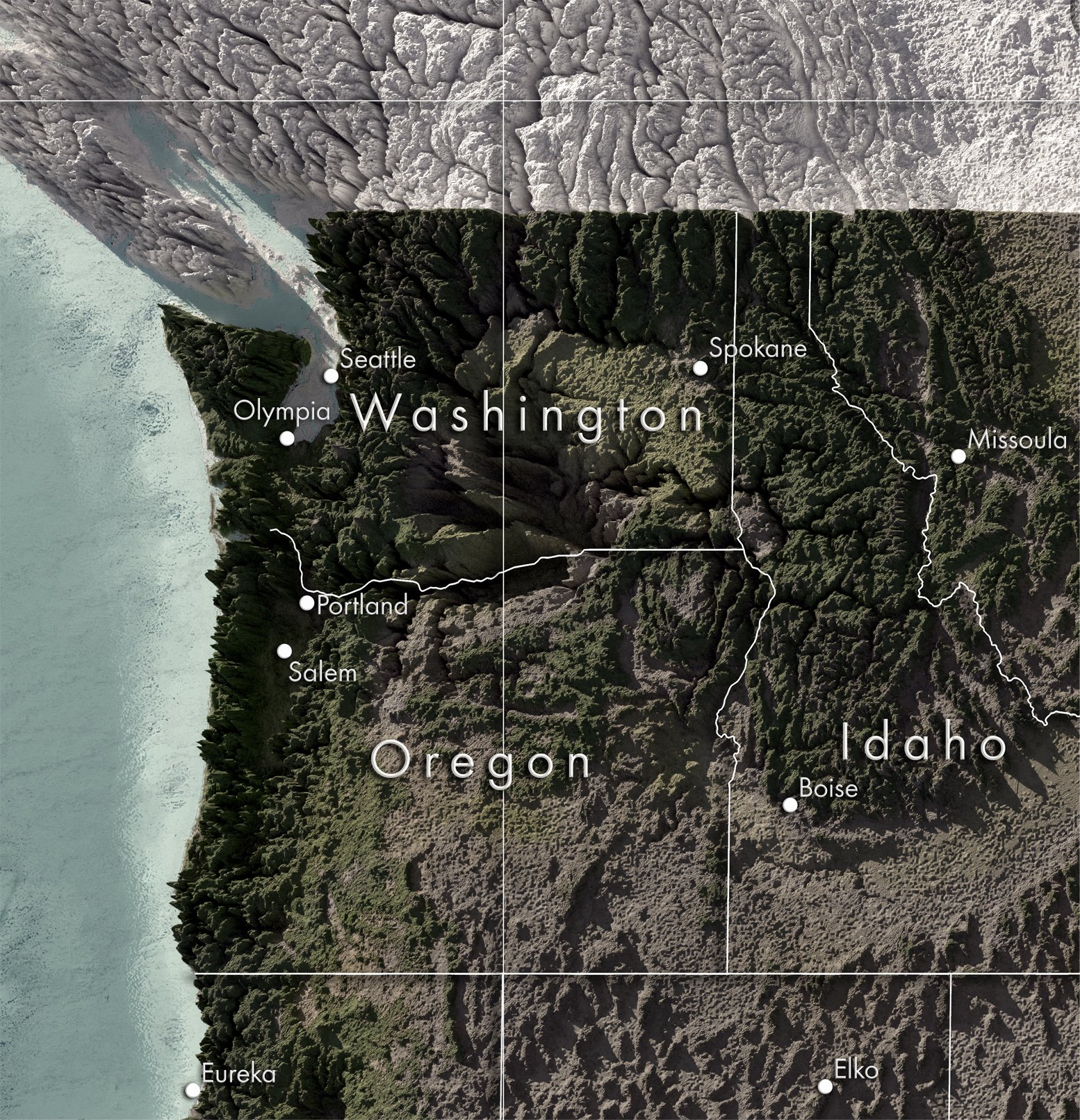 The United States - PRESENT - Digital High Resolution Map product image (3)