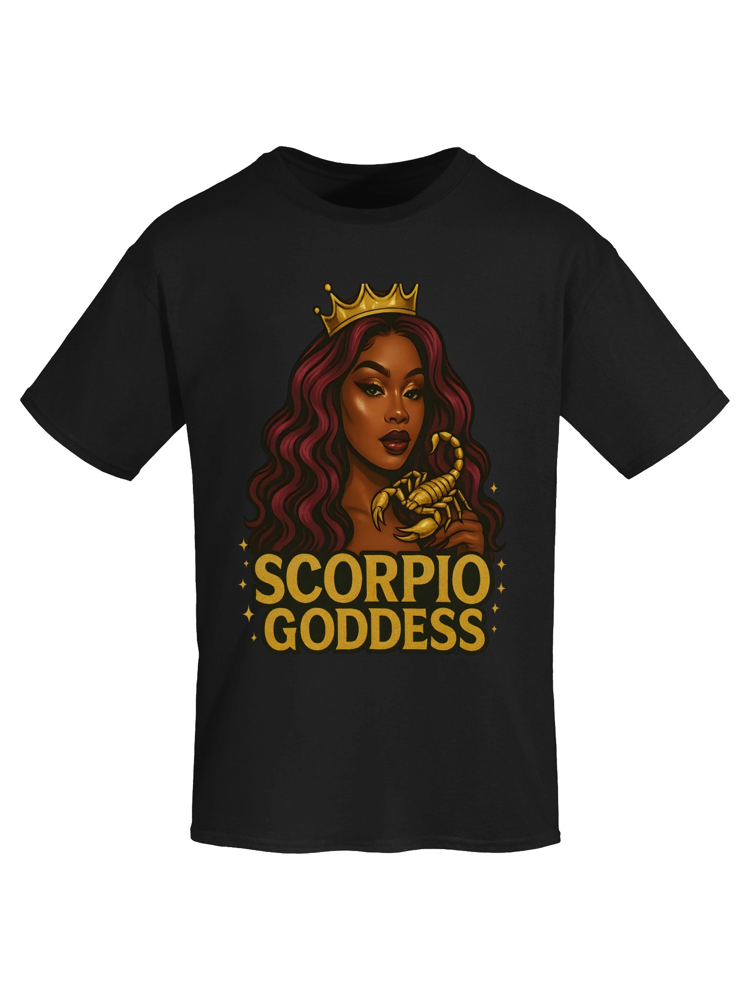Scorpio Goddess Gold Crown Tee product image (41)