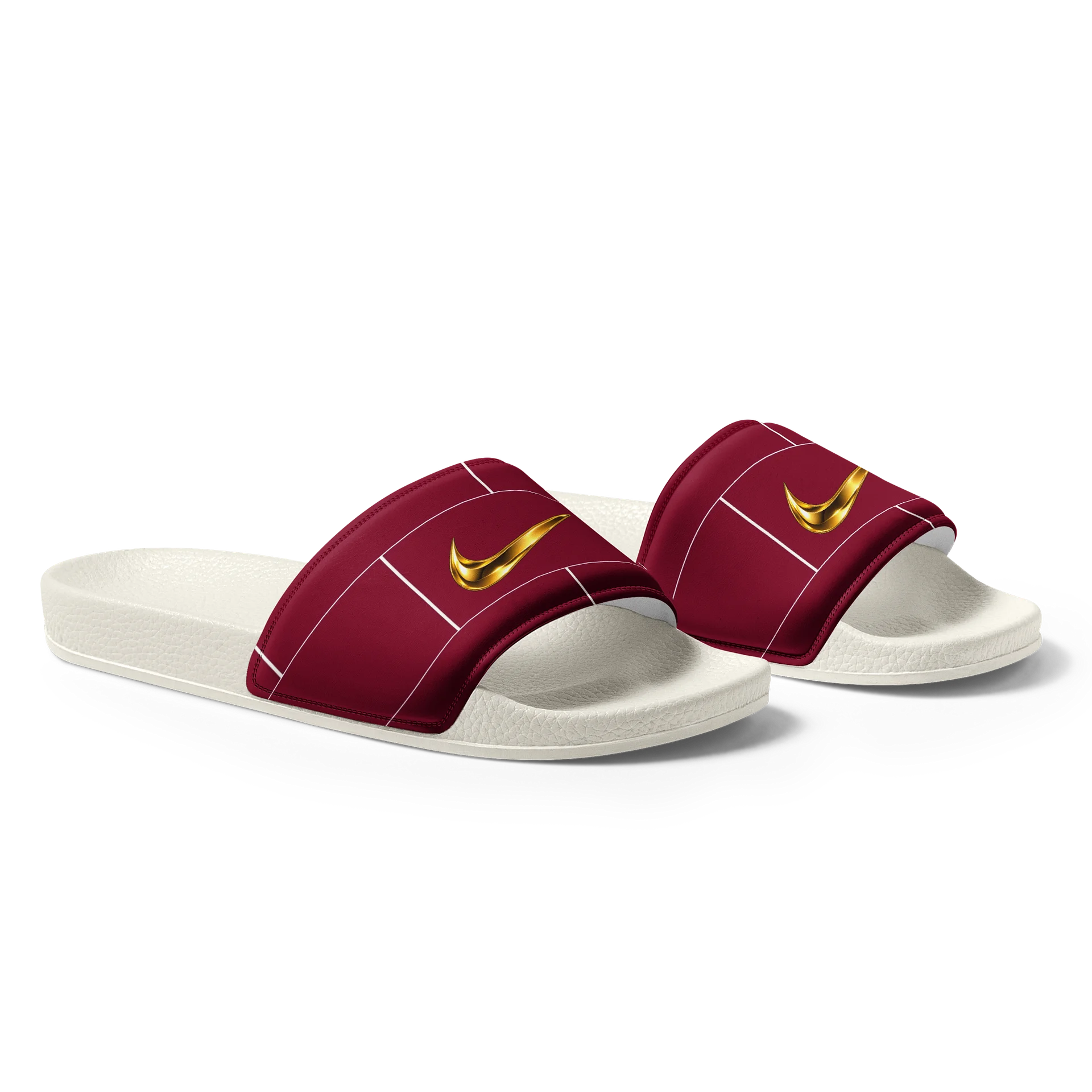 Maroon Brick Nike Swoosh Women's Slides product image (5)