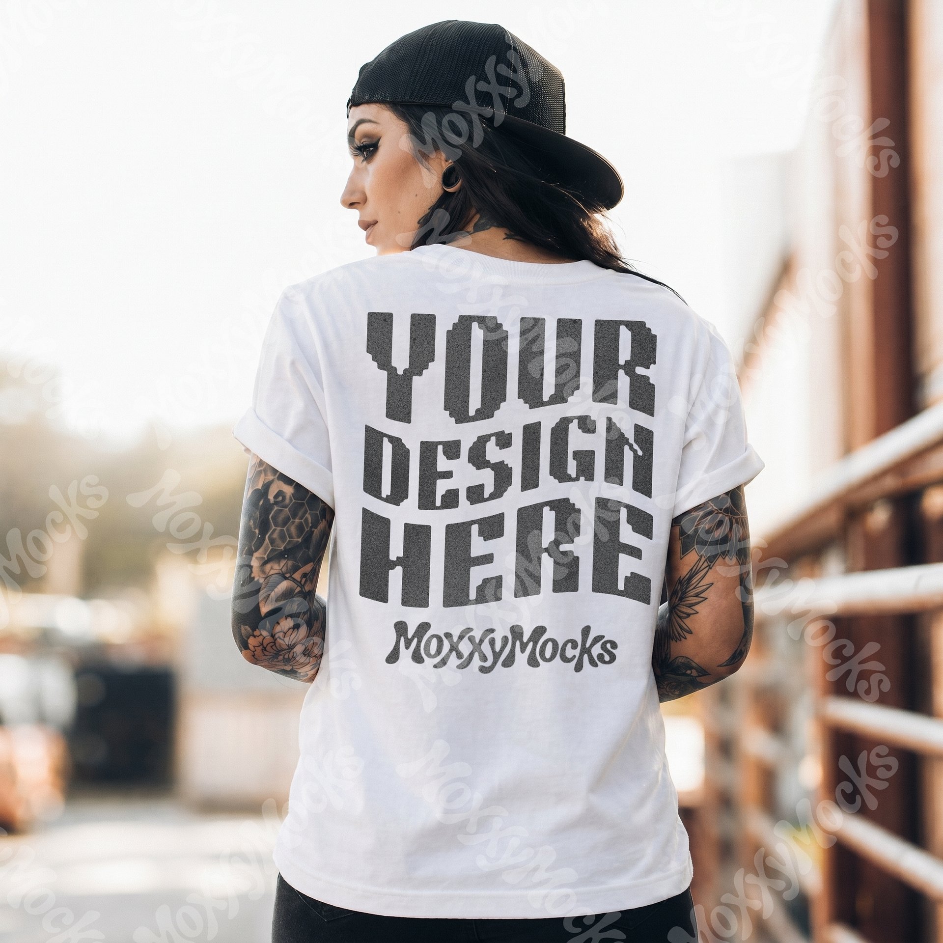 Alternative Streetwear Aesthetic Comfort Colors 1717 Back of Shirt Mockup Bundle product image (2)