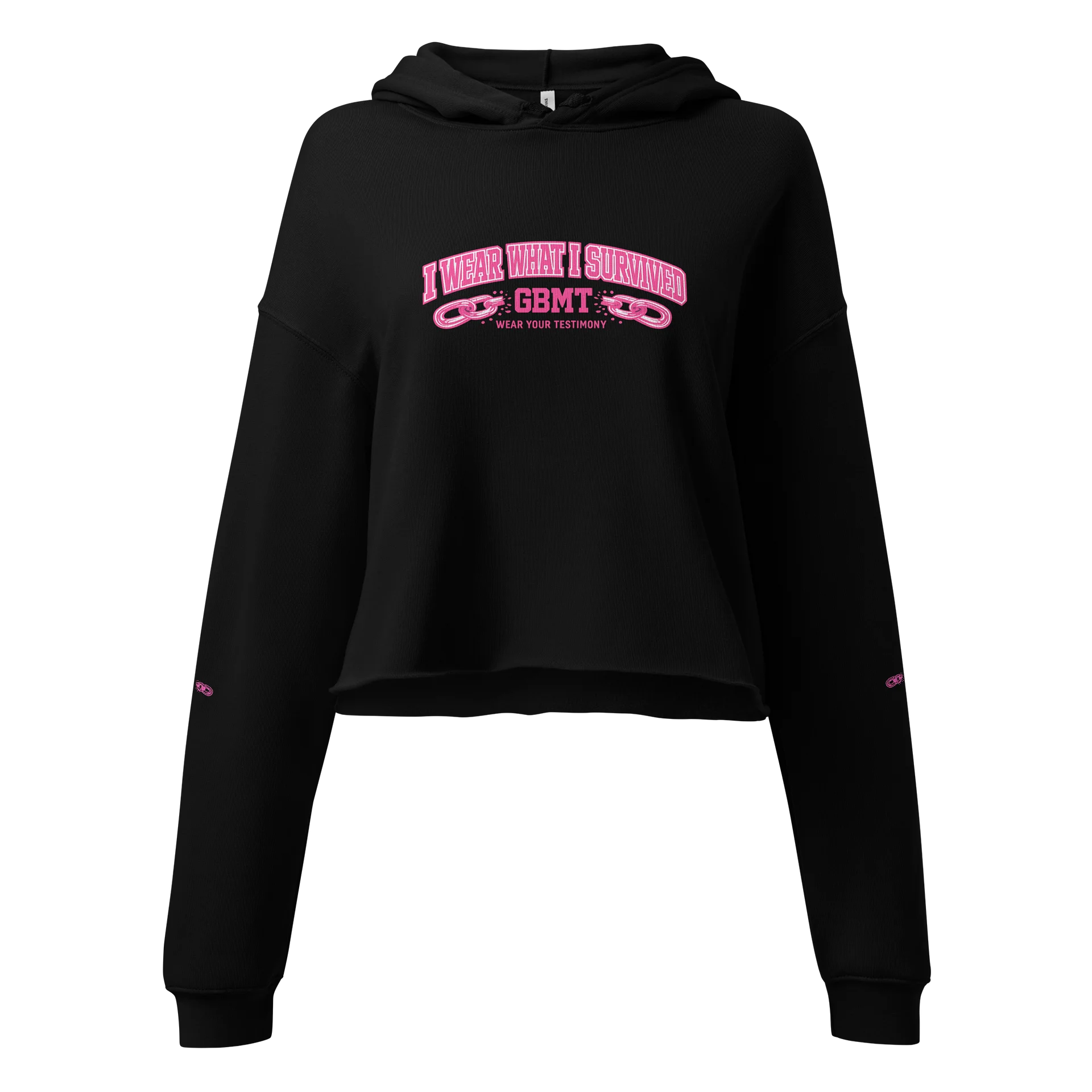Women's I Wear What I Survived Cropped Hoodie product image (1)