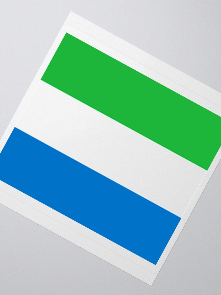 Sierra Leone Flag Sticker - Durable Vinyl for Indoor Use - Multiple Sizes Available product image (4)