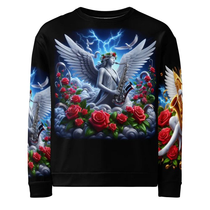 Angels making Music with a Saxophone - All-Over Unisex Sweatshirt #30 product image (1)