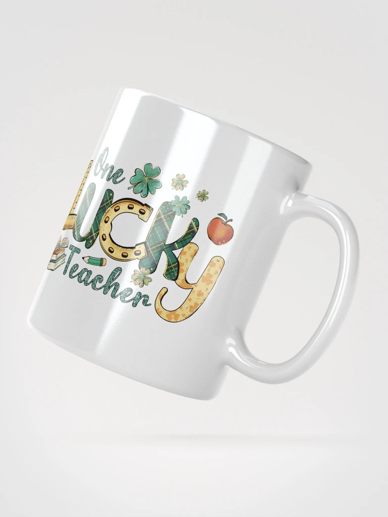 Lucky Teacher White Glossy Mug product image (14)