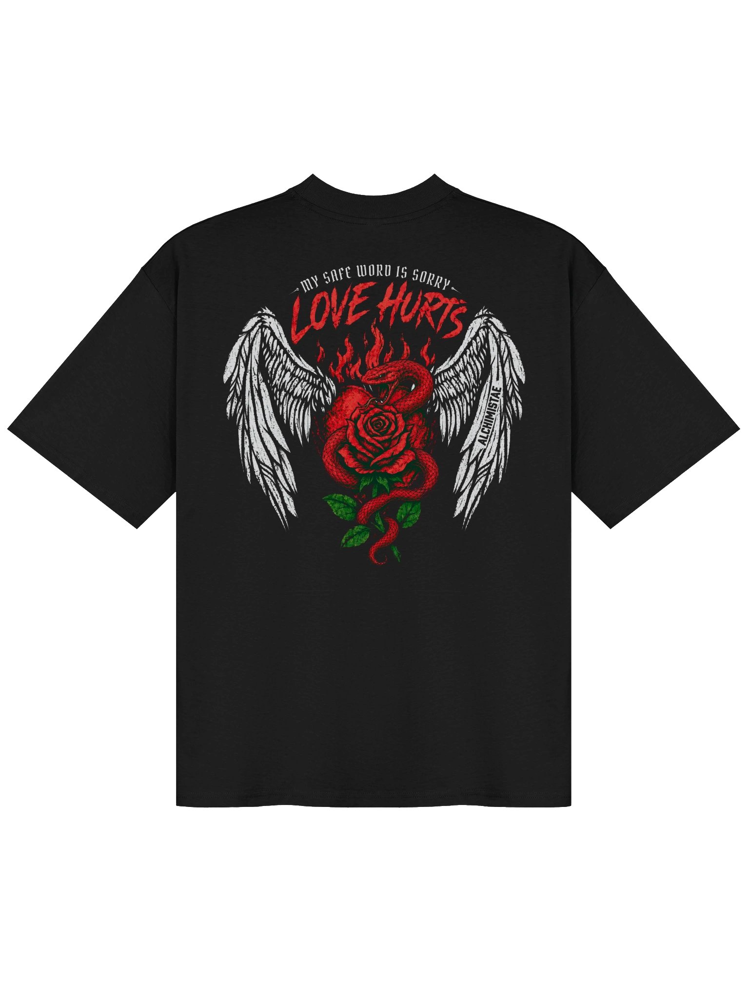 T-Shirt Unisex Oversize Coton Bio Poids Lourd – LOVE HURTS product image (1)