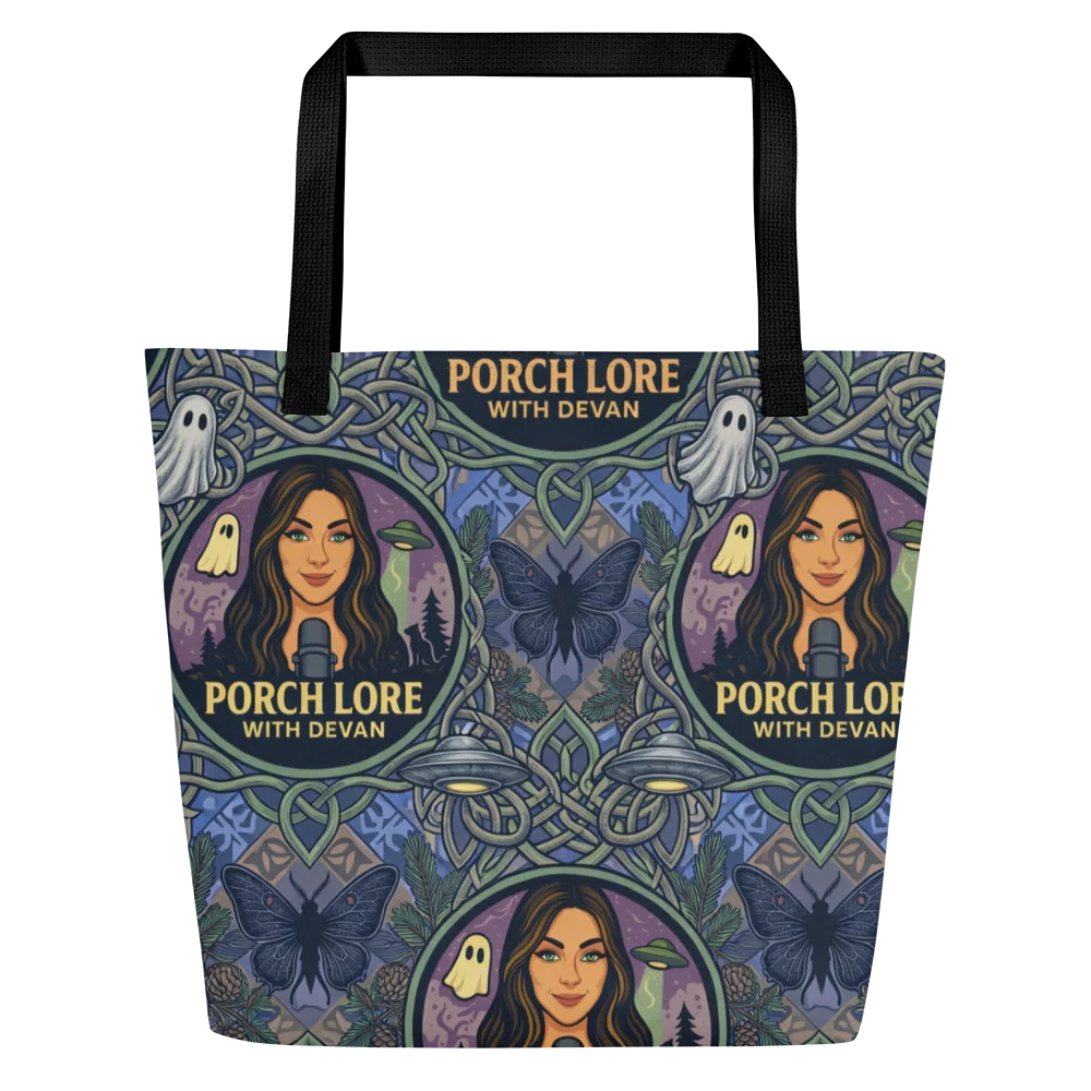 PORCH LORE DEVAN PERIWINKLE MOTH LARGE TOTE BAG product image (3)
