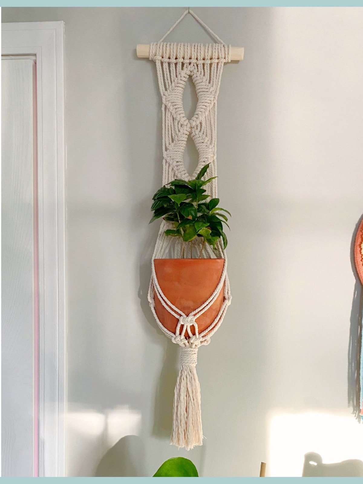 Open Diamond Macrame Wall Plant Hanger (Digital PDF Pattern) product image (1)