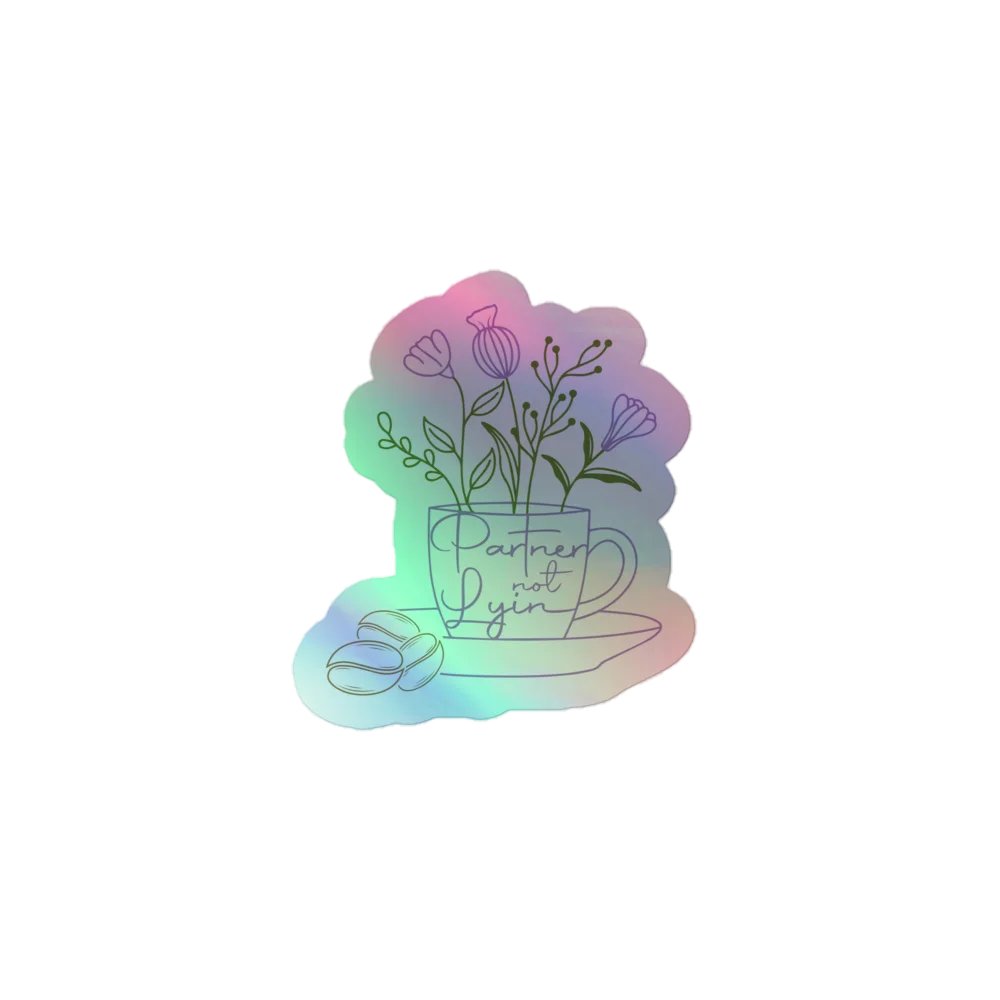 Brew & Bloom Holo Sticker product image (1)