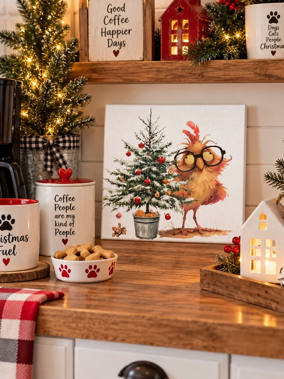 Christmas Crazy Bird Canvas product image (5)