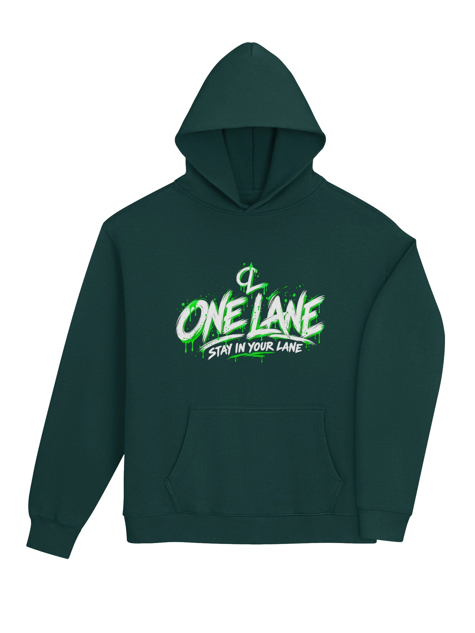ONE LANE Drippy Green Graphic Hoodie product image (13)