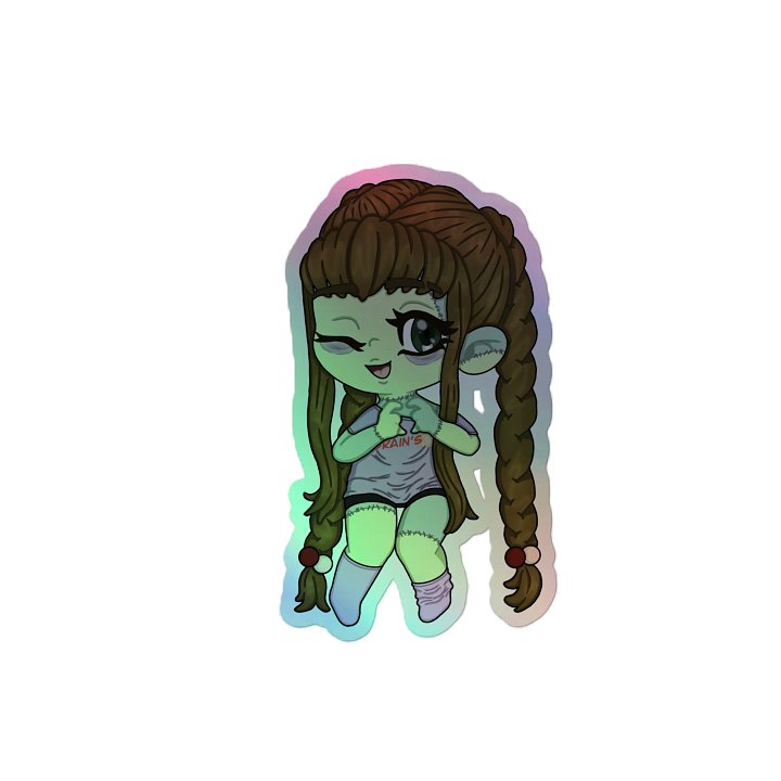 Autumninstitches Heart hand Holgraphic sticker product image (2)