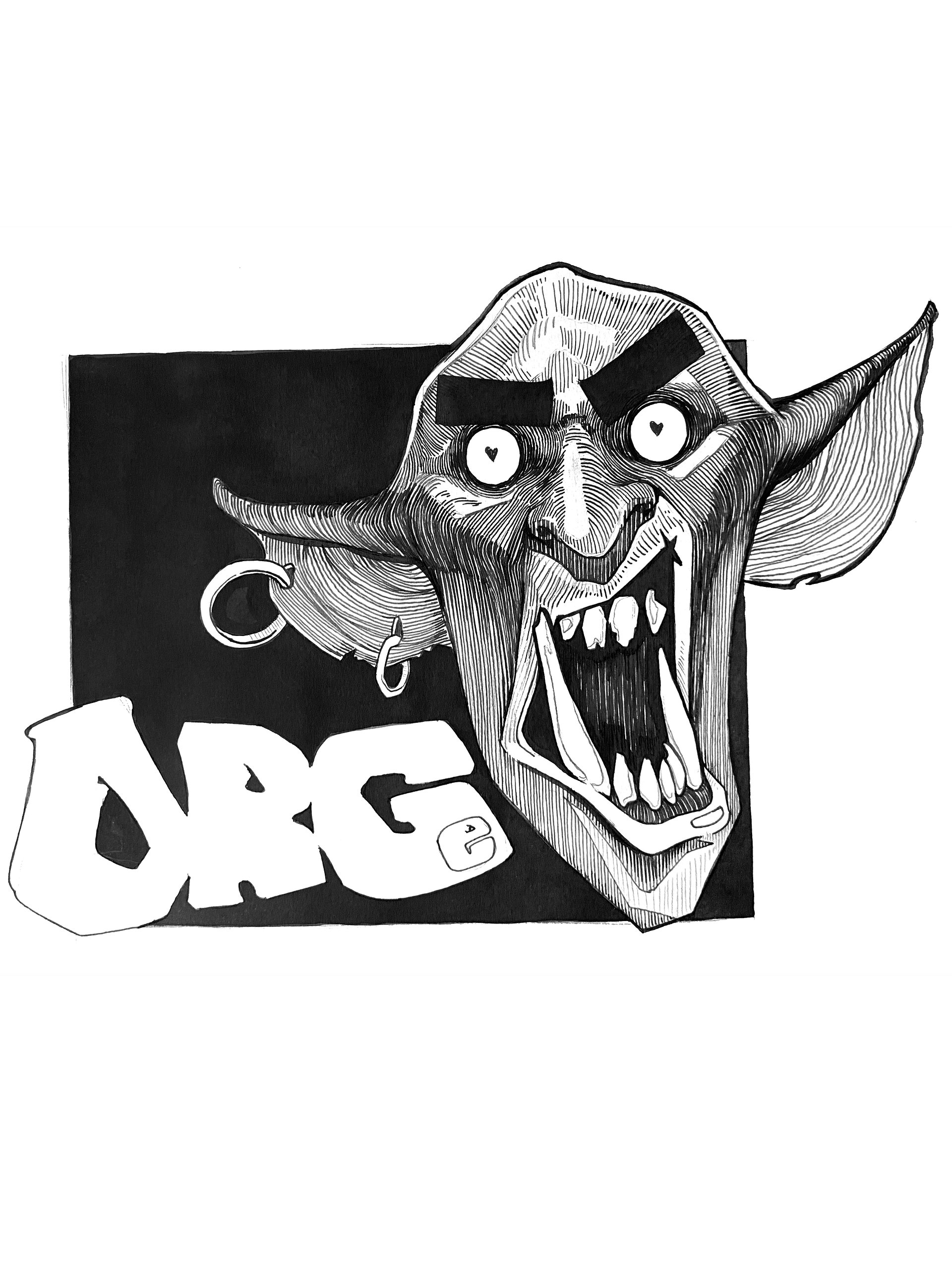 Inktober art. “ Ogre” (free shipping) product image (1)