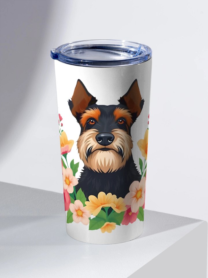 Floral Yorkshire Terrier 20oz Stainless Steel Tumbler product image (2)