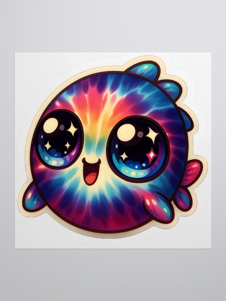 Tie-Dye Fishy #1 Kiss Cut Stickers product image (1)