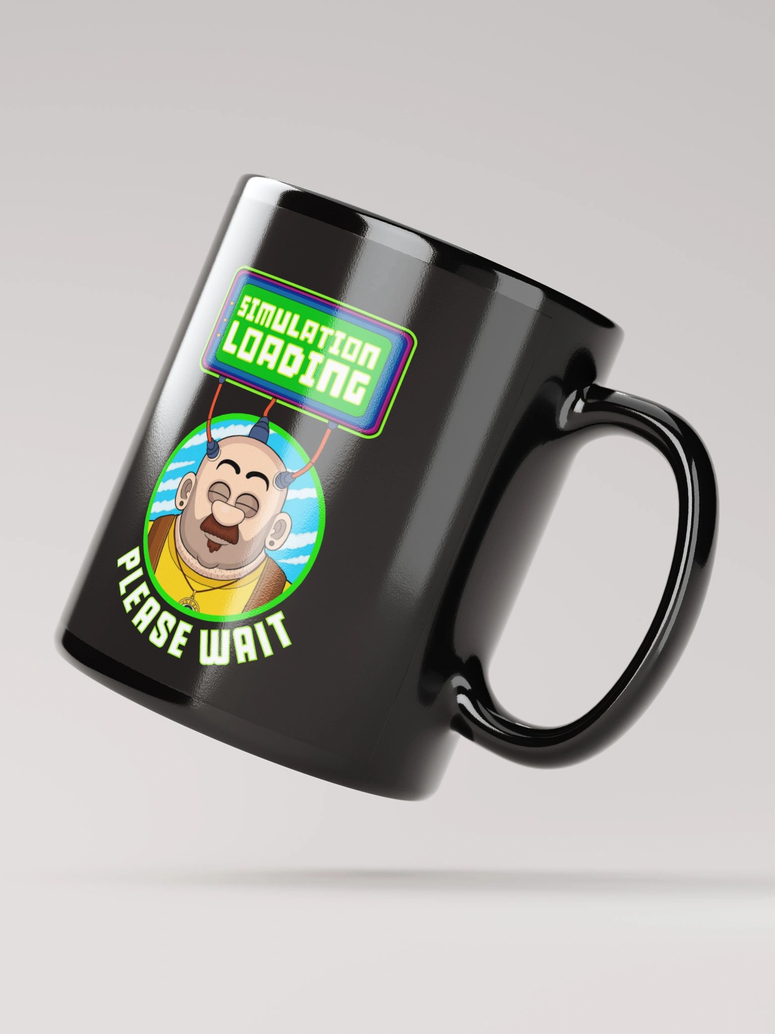 Simulation Loading - Black Glossy Mug product image (2)