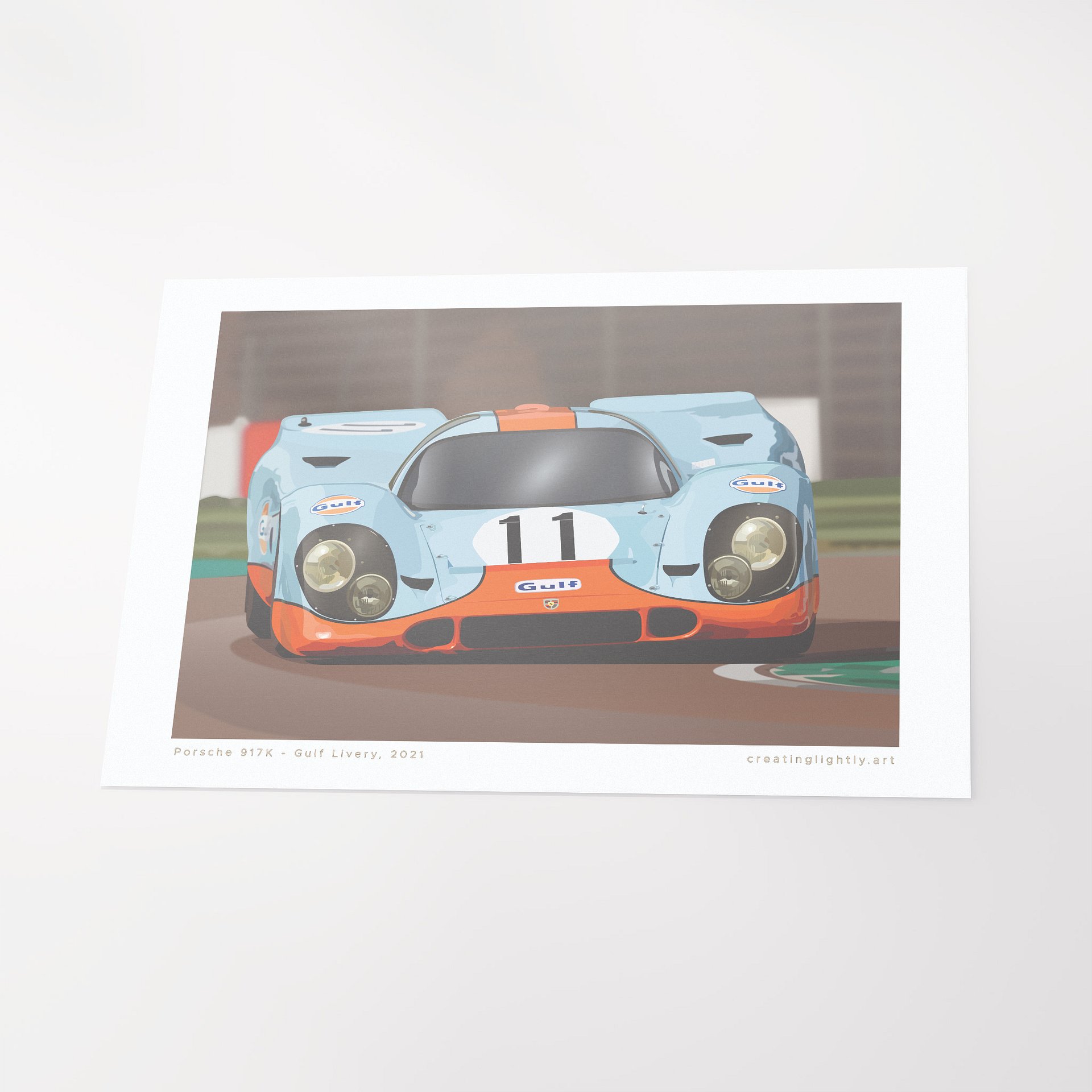 "Porsche 917K - Gulf Livery" Original Artwork Print product image (4)