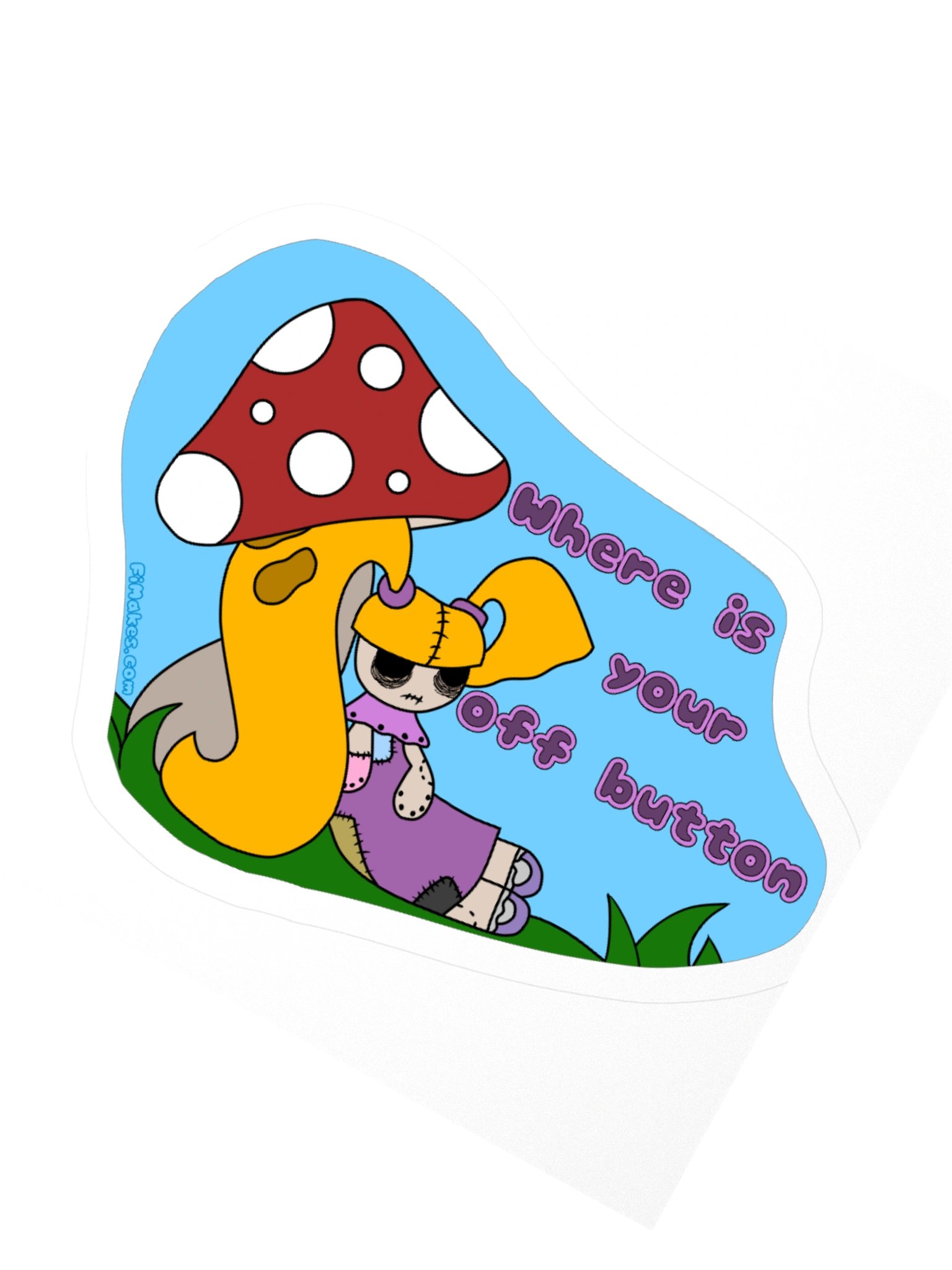 "Where is your off button" Sticker product image (5)