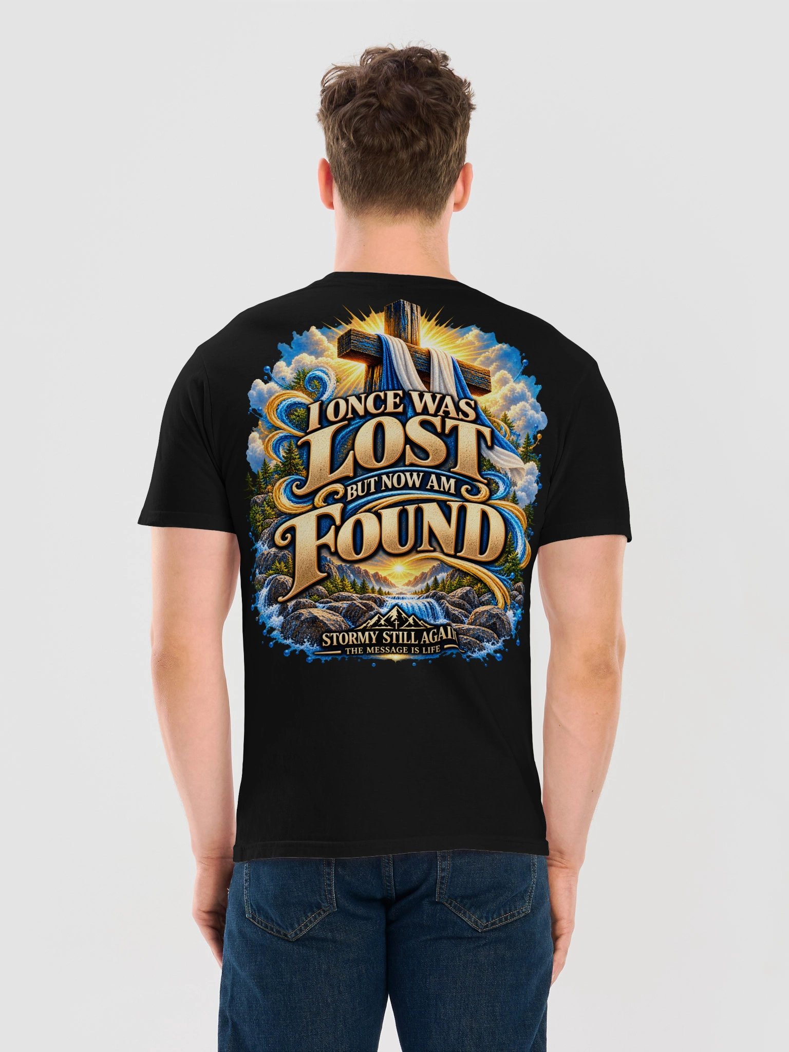 Amazing Grace Cross Christian T-Shirt product image (107)