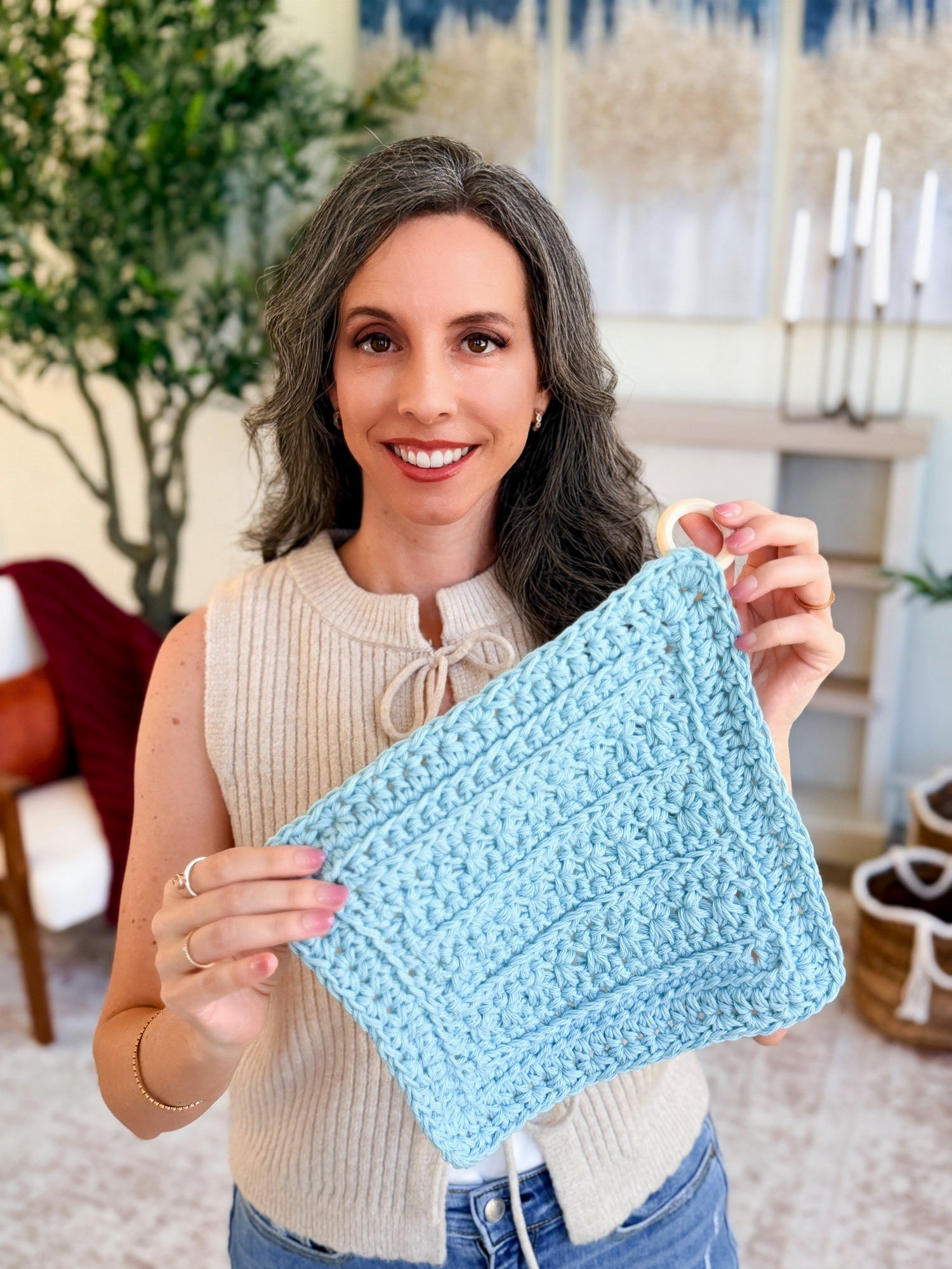 Petal Loop Stitch Crochet Trivet product image (4)