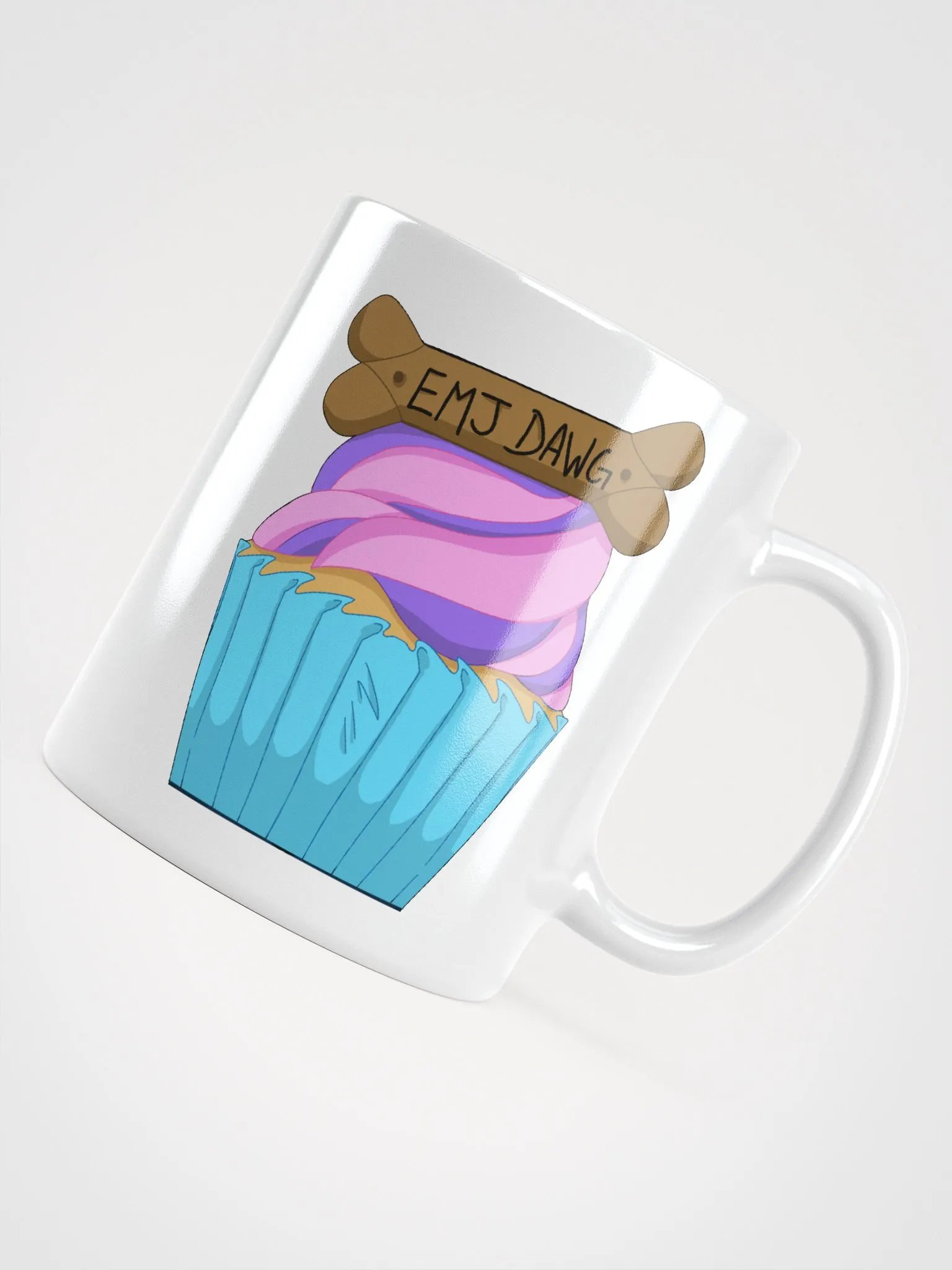 EmJDawg Bee Pawsitive Cupcake Mug (White) product image (4)
