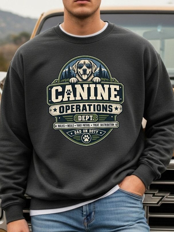 Canine Operations Dept. Crewneck Sweatshirt | Vintage Dog Dad Gift product image (13)