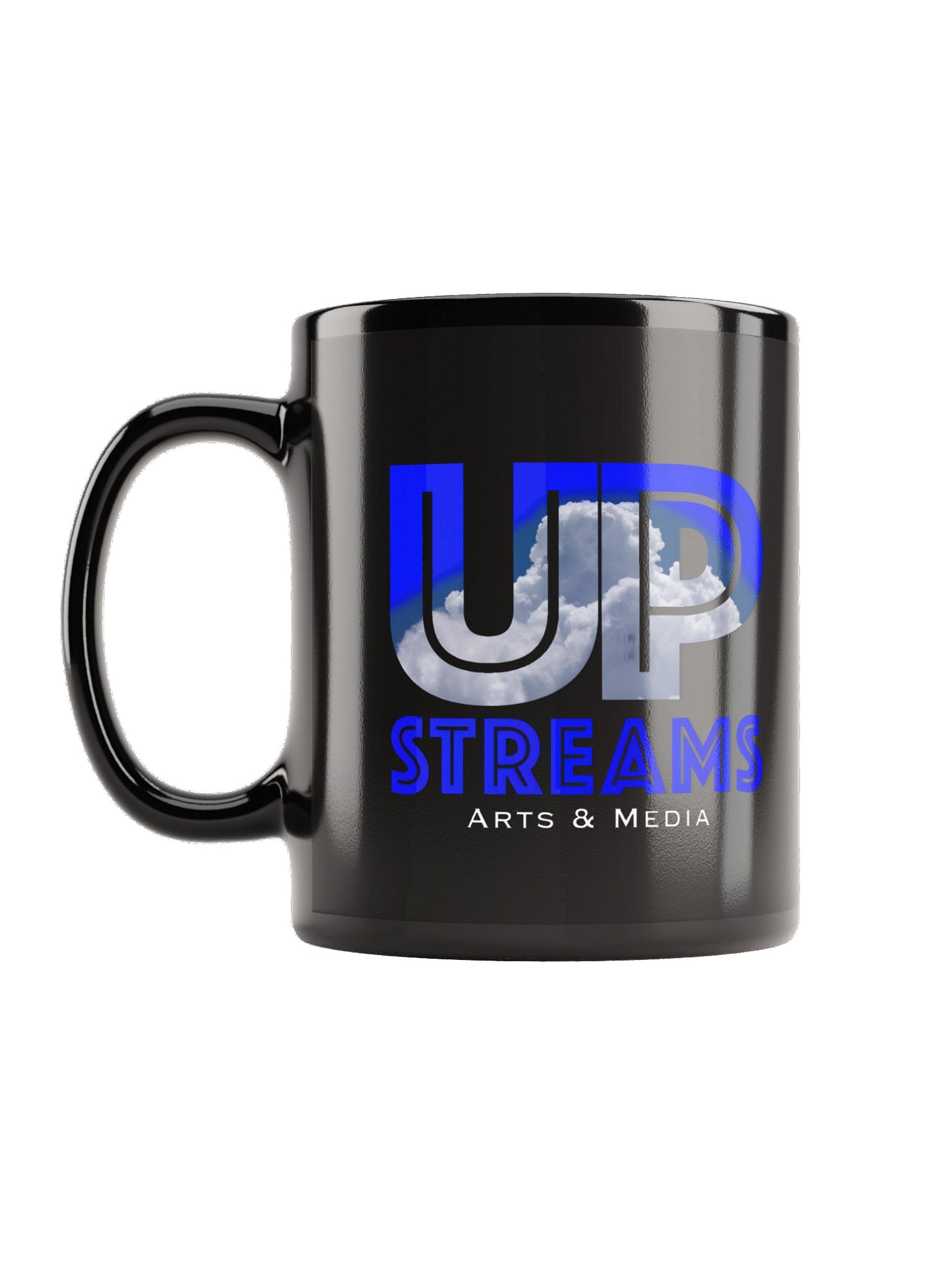 Upstreams Arts & Media Black Glossy Mug product image (1)